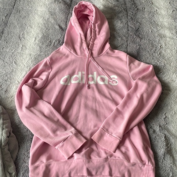 Large pink Adidas hoodie - Picture 1 of 2
